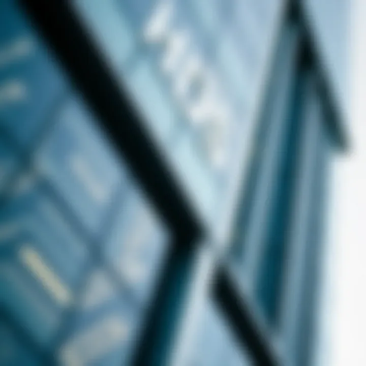 Close-up of HDS Tower's modern facade highlighting intricate details