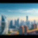 Breathtaking skyline of Dubai Land showcasing modern architecture