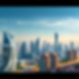 Breathtaking skyline of Dubai Land showcasing modern architecture