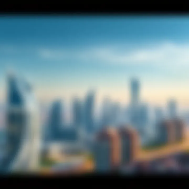 Breathtaking skyline of Dubai Land showcasing modern architecture