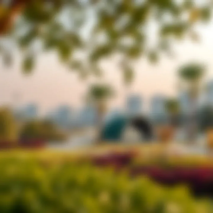 Lush green parks and recreational areas in Dubai Land