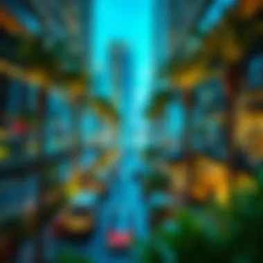 Business Bay Amenities Overview Vibrant surroundings of Business Bay highlighting key amenities