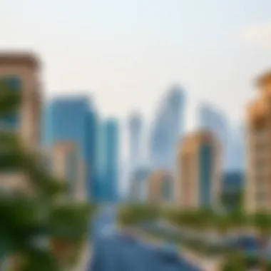 Future development plans and skyline of Jumeirah Village Circle