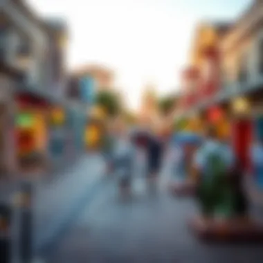 Dynamic Atmosphere of City Walk Vibrant community ambiance surrounding City Walk