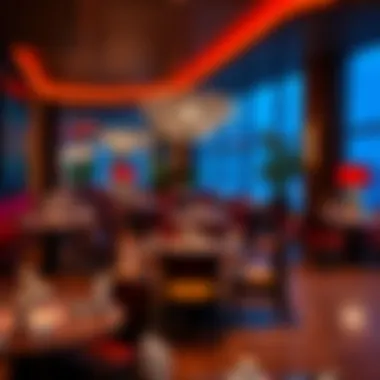 Dining area featuring a vibrant atmosphere and exquisite culinary offerings