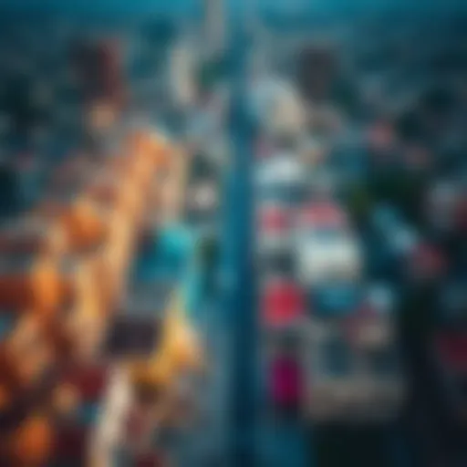 Aerial View of الفلاح Neighborhood Aerial view of the vibrant neighborhood of الفلاح showcasing its unique architecture