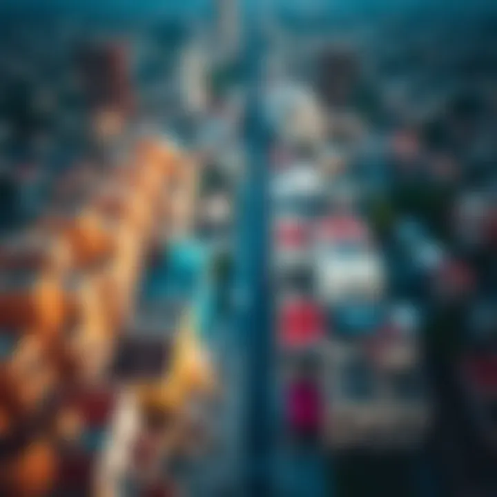 Aerial View of الفلاح Neighborhood Aerial view of the vibrant neighborhood of الفلاح showcasing its unique architecture