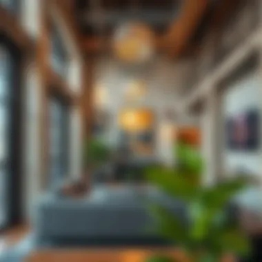 Industrial Design Features Architectural elements of a Dubai loft highlighting industrial design features