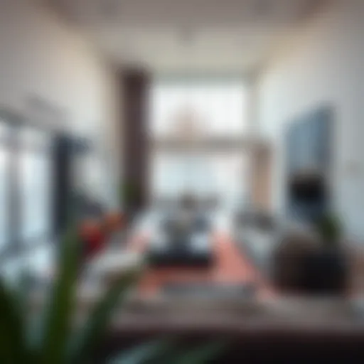 Contemporary Loft Interior Stunning view of a contemporary loft interior in Dubai showcasing modern design and open spaces