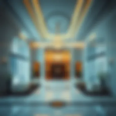 Luxurious lobby design of Marble Arch Tower