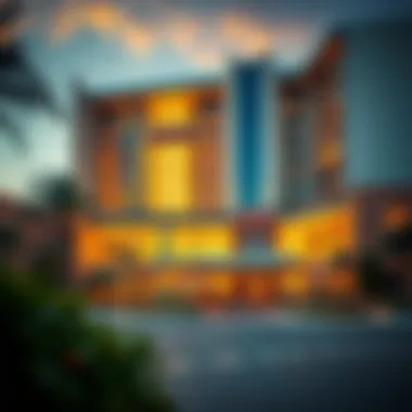 Stunning Architecture of Marriott Residences Luxurious exterior view of Marriott Residences in Jumeirah Village Circle showcasing modern architecture.