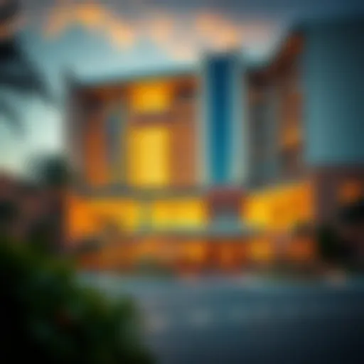 Stunning Architecture of Marriott Residences Luxurious exterior view of Marriott Residences in Jumeirah Village Circle showcasing modern architecture.