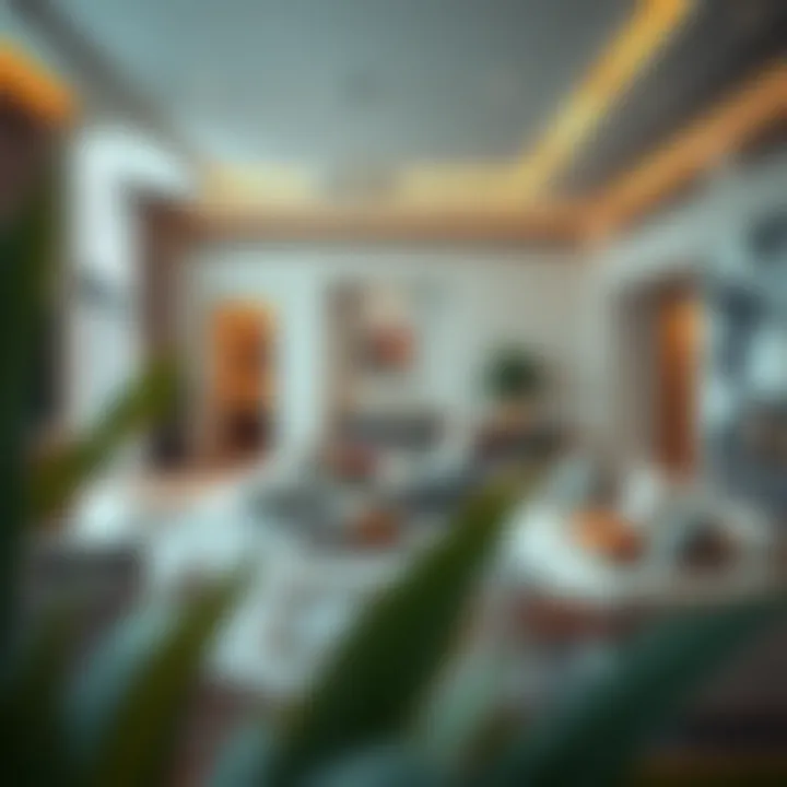 Elegant Interior of a Residence Spacious interior of a Marriott Residence featuring elegant furnishings and contemporary design.