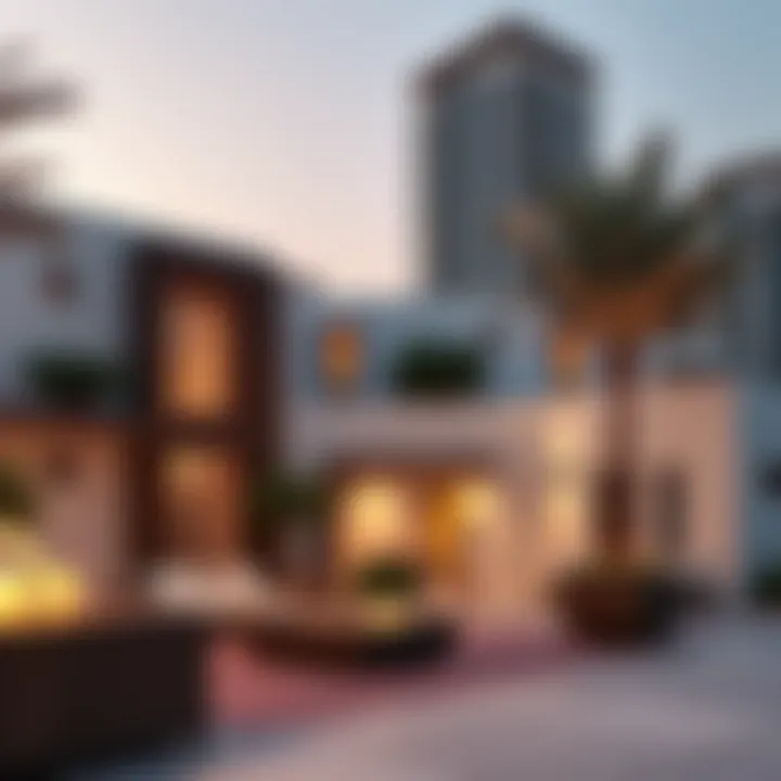 An artistic representation of community living spaces crafted by Meraas