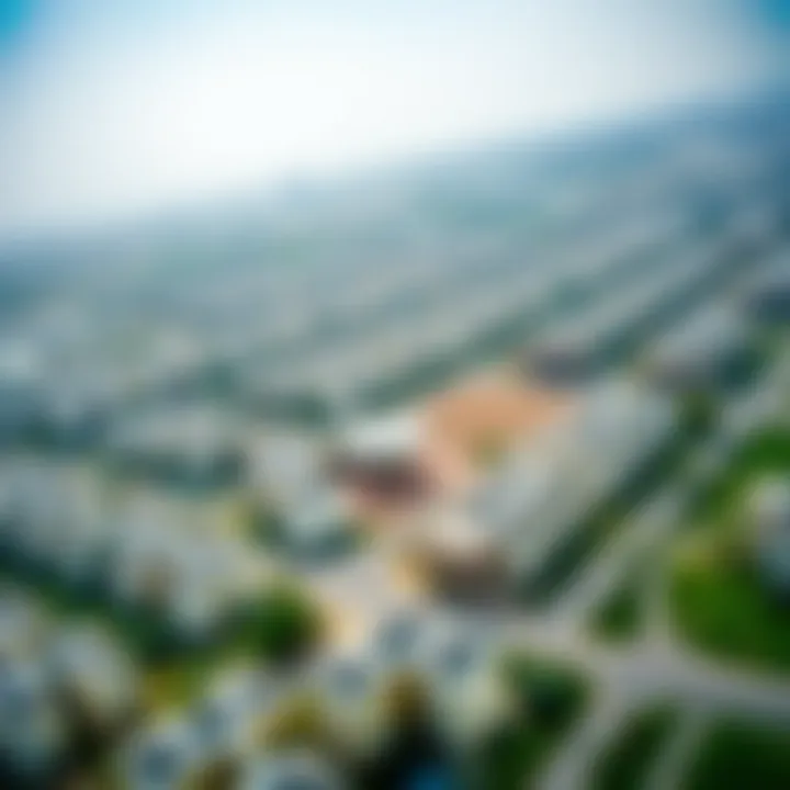 Aerial View of Muhaisnah 4 Aerial view of Muhaisnah 4 showcasing residential developments