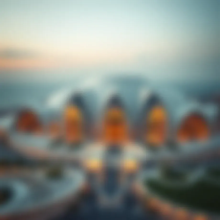 Aerial view of ند الحمر مول showcasing its architectural design