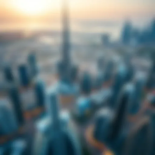 Aerial view of Dubai skyline showcasing modern architecture
