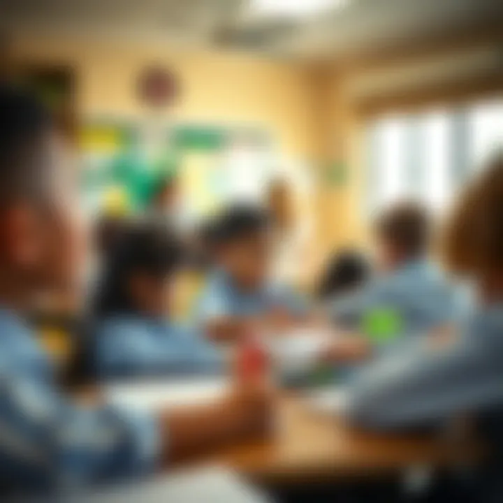 Interactive Learning Experience in Dubai Schools Children engaging in a classroom environment at a local school
