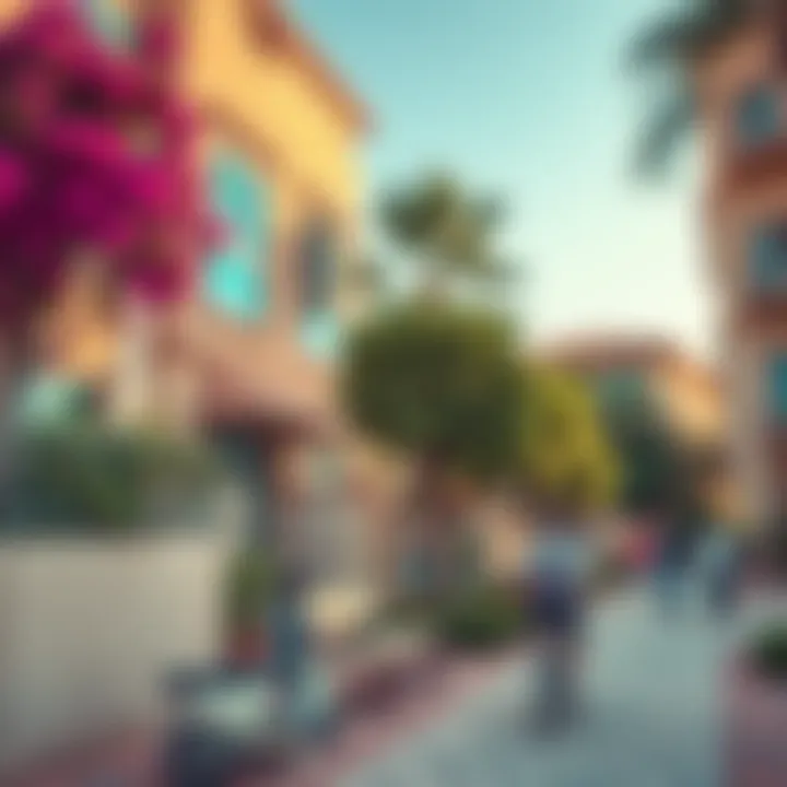 Variety of Educational Facilities in Dubai Neighborhoods Diverse school facilities in a vibrant community setting