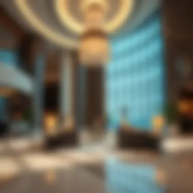 Luxurious lobby interior of Oasis Tower 2 highlighting modern design elements
