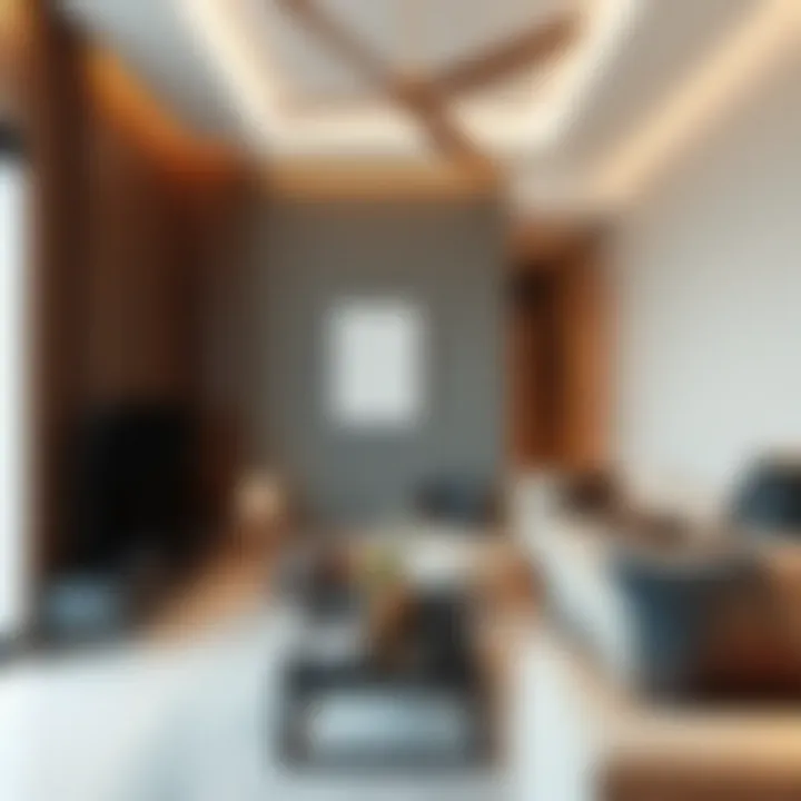 Modern interior design of a one-bedroom apartment