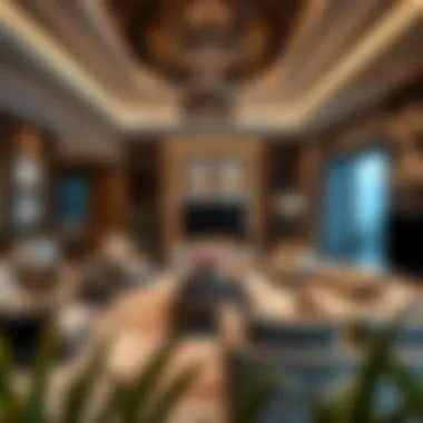 Luxurious living space interior of Platinum Residence
