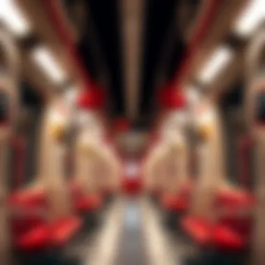 Interior view of a Red Line Metro train