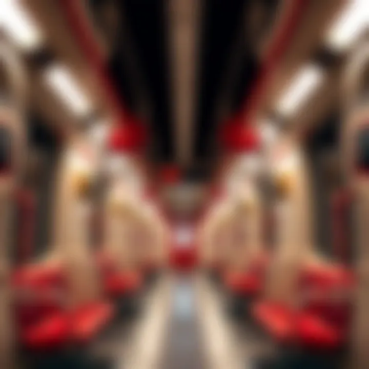 Interior view of a Red Line Metro train