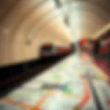 Map showcasing the Red Line Metro stations