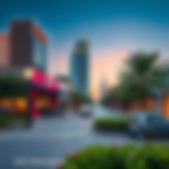 Local amenities in Al Barsha 2 including parks and shopping areas