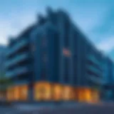 Modern exterior view of Rove Hotel Apartments
