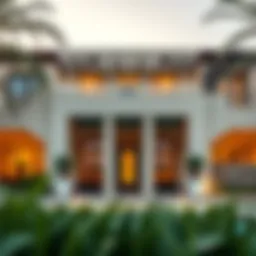 Stunning facade of a luxury villa in Dubai showcasing unique architectural design