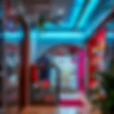 Vibrant small retail space interior