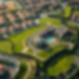 An aerial view of Sobha Hartland Creek Vistas showcasing the lush green landscapes and modern architecture.