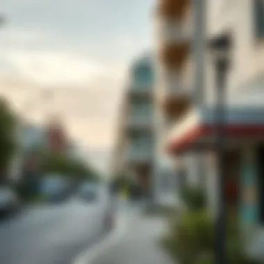 A street view highlighting local amenities and community features in شارع عود التوبة العين.