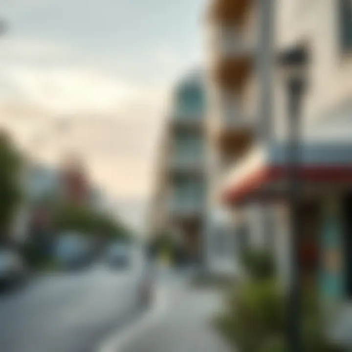 A street view highlighting local amenities and community features in شارع عود التوبة العين.