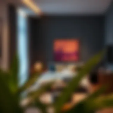 Stylish studio apartment interior