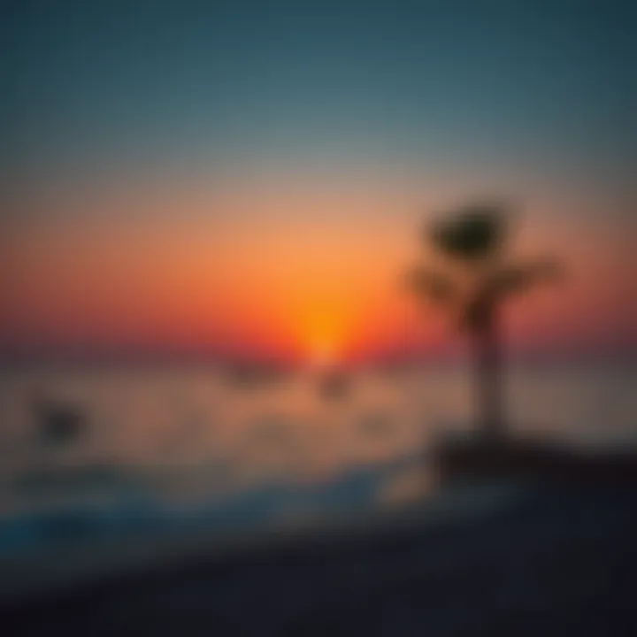 Sunset at a Serene Beach Serene beach at sunset in a nearby coastal destination