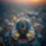 Aerial view showcasing the Al-Twar Centre's architectural design