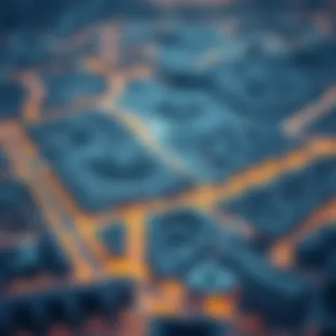 Map highlighting key neighborhoods and amenities within the Arjan area