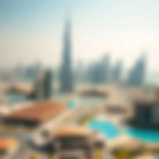 Dubai's Iconic Skyline and Luxury Living Stunning skyline view of Dubai's luxury real estate