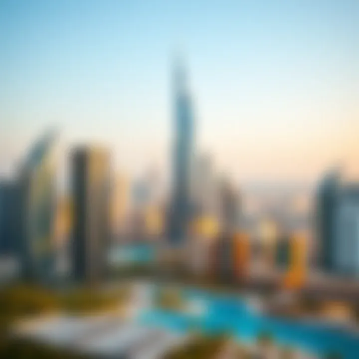 Stunning Skyline View of Dubai with Binary Tower Stunning skyline view featuring the Binary Tower