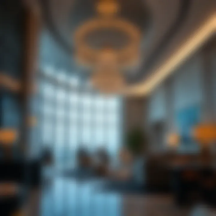 Luxurious Interior Spaces of Blakely Tower Interior of Blakely Tower highlighting luxury amenities and interior design features.