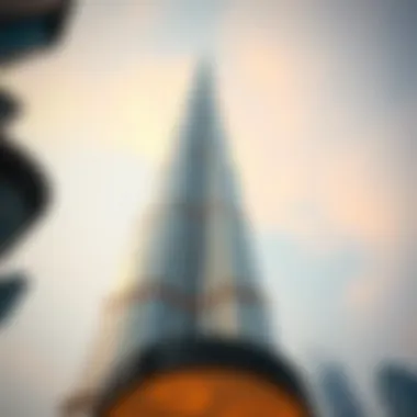 Burj Khalifa: A Towering Marvel A breathtaking view of the Burj Khalifa from the ground up, showcasing its towering height and architectural brilliance.