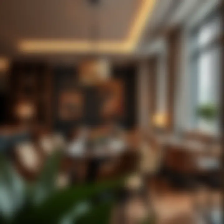 Cozy Dining Area in Apart Hotels Cozy dining area in an apart hotel with stylish decor