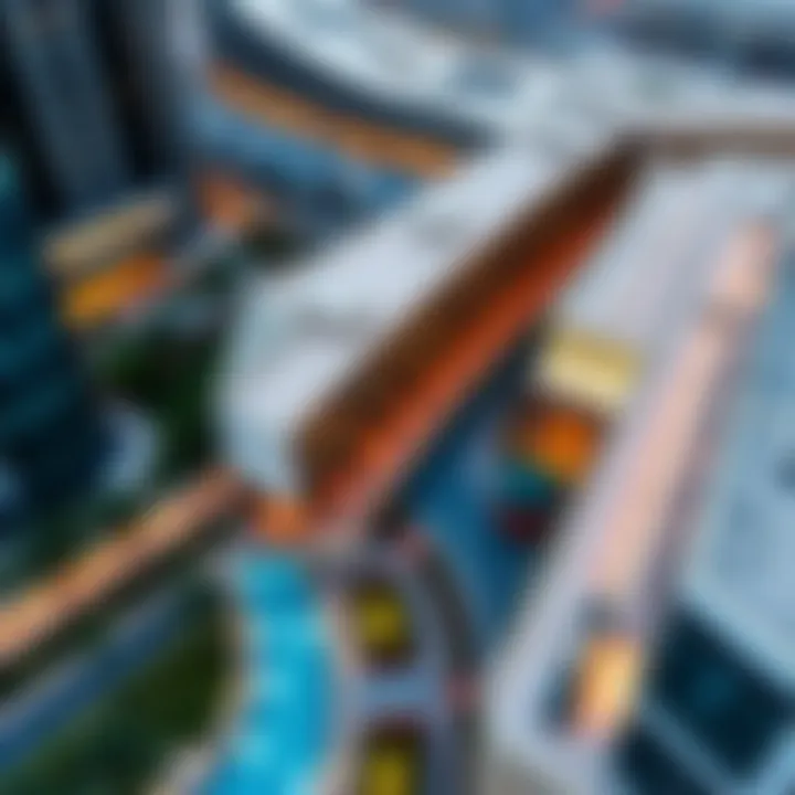 Aerial view of the Dubai Hilton Walk, illustrating its significance in the Dubai real estate landscape