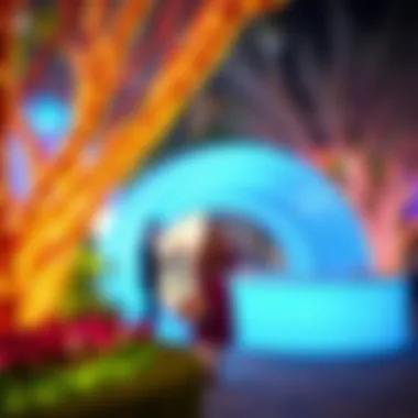 Interactive Features Engaging Visitors Interactive features engaging visitors at the Dubai Light Garden