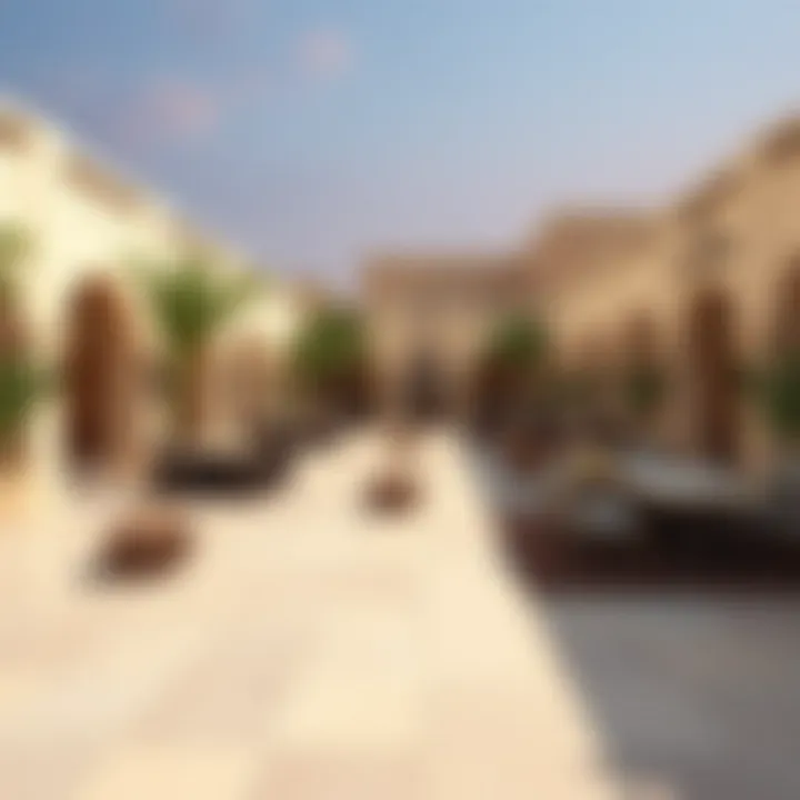Vibrant community spaces in Alef Al Mamsha promoting social interaction