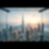 Aerial view of Dubai skyline showcasing iconic skyscrapers