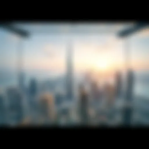 Aerial view of Dubai skyline showcasing iconic skyscrapers